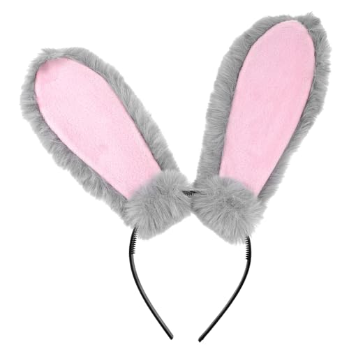 PACKOVE Hasenohr Stirnband Hase Plüsch bunt Hasenohren Tutu Kaninchen Hasenohr Cosplay Stirnband Kopfbedeckung für Ostern Osterpartyzubehör Party-Haarspangen Plastik Grey PACKOVE Hasenohr Stirnband Hase Plüsch bunt Hasenohren Tutu Kaninchen Hasenohr Cosplay Stirnband Kopfbedeckung für Ostern Osterpartyzubehör Party-Haarspangen Plastik Grey von PACKOVE