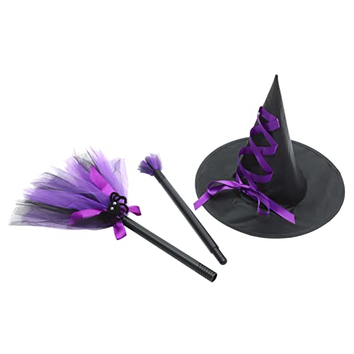 PACKOVE Hexenhut mit Besen Eleganter Kostüm Hut für Halloween und Cosplay für Partys und Maskeraden Dekorative Accessoires für Schaurige Anlässe PACKOVE Hexenhut mit Besen Eleganter Kostüm Hut für Halloween und Cosplay für Partys und Maskeraden Dekorative Accessoires für Schaurige Anlässe von PACKOVE