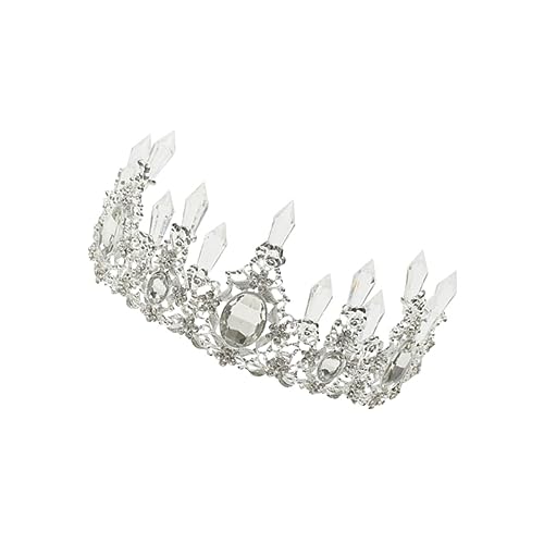 PACKOVE Hochzeitskrone für Kuchen Dekoration Tiara für Geburtstagsfeiern Hochzeit und Verlobung Einzigartiger Cake Topper Silber für Unvergessliche von PACKOVE