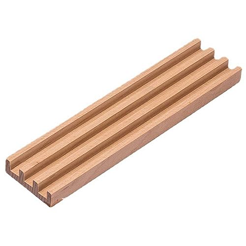 PACKOVE Holz Dominoständer mit Schrägem Design für Organisieren von Dominosteinen und Spielkarten Gesellige Spieleabende mit Familie und Freunden von PACKOVE