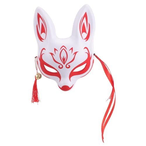 PACKOVE Japanische Maske Masken Maskerade-Maske halloween mask halloweenmaske Füchsemaske im japanischen Stil Party-Fuchs-Maske Tier Kirschblüten Gesichtsmaske bilden Kind von PACKOVE