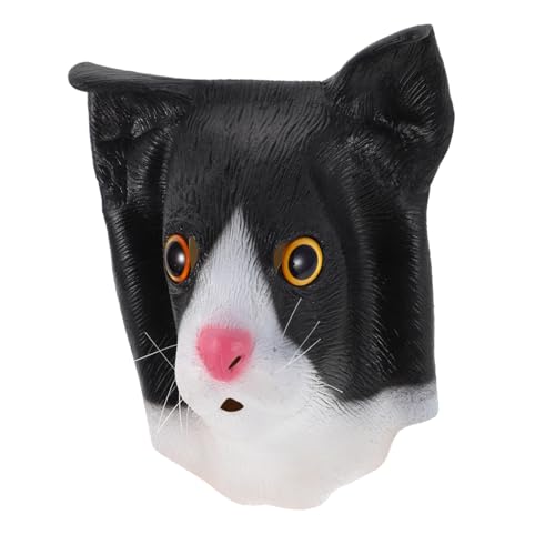 PACKOVE Katzenkopf Lustige Vollgesichtsmaske Leicht Komfortabel Wiederverwendbar Für Halloween Party Cosplay Kostüm Zubehör von PACKOVE