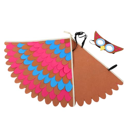 PACKOVE Kinder Eulen Kostüm Filzflügel Und Masken Animal Bird Cape Für Rollenspiele Und Halloween Masquerade -partys Lieferungen PACKOVE Kinder Eulen Kostüm Filzflügel Und Masken Animal Bird Cape Für Rollenspiele Und Halloween Masquerade -partys Lieferungen von PACKOVE