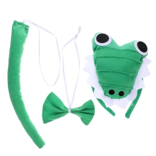 PACKOVE Krokodil Kostüm Set für Erwachsene Teiliges Tierkostüm mit Stirnband und Fliege Weiches Stoff und Plüschmaterial für Halloween Karneval Mottoparty und Cosplay PACKOVE Krokodil Kostüm Set für Erwachsene Teiliges Tierkostüm mit Stirnband und Fliege Weiches Stoff und Plüschmaterial für Halloween Karneval Mottoparty und Cosplay von PACKOVE