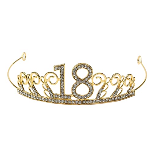 PACKOVE Kuchenkrone Dekoration Tiara Für Kuchen Kristall Kuchendekor Golden von PACKOVE