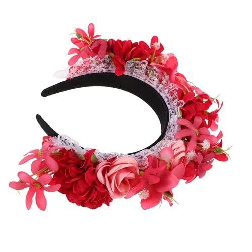 PACKOVE Künstliches Rotes Rosen Haarband für und Mädchen Festliche Blumenkopfbedeckung für Partys und Fotoshootings für Halloween und Feiertage PACKOVE Künstliches Rotes Rosen Haarband für und Mädchen Festliche Blumenkopfbedeckung für Partys und Fotoshootings für Halloween und Feiertage von PACKOVE