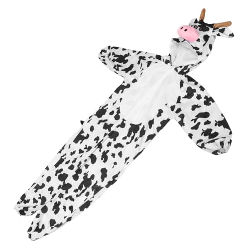 PACKOVE Kuh Kostüm Onesie Weiches Atmungsaktives Tierkostüm Verstellbar Für Kindergarten Bühne Halloween Cosplay Mädchen Jungen Tier Outfit PACKOVE Kuh Kostüm Onesie Weiches Atmungsaktives Tierkostüm Verstellbar Für Kindergarten Bühne Halloween Cosplay Mädchen Jungen Tier Outfit von PACKOVE