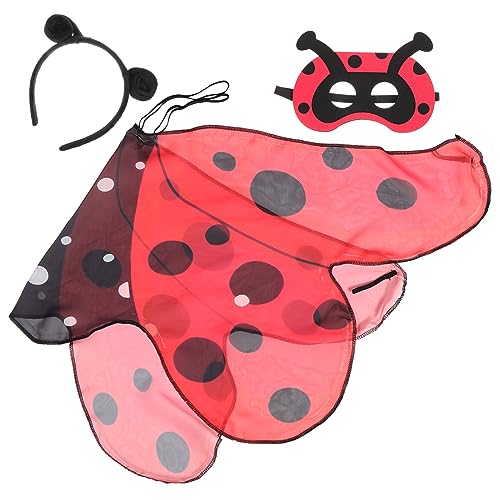 PACKOVE Ladybug Kostümset für Marienkäfer Maske Flügel und Haarreif für Halloween und Bühnenaufführungen Einfach Anzulegen und Hautfreundlich PACKOVE Ladybug Kostümset für Marienkäfer Maske Flügel und Haarreif für Halloween und Bühnenaufführungen Einfach Anzulegen und Hautfreundlich von PACKOVE