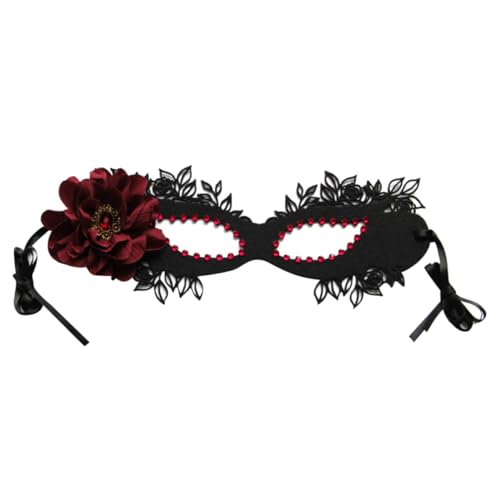 PACKOVE Maskerade Halbgesichts Maske mit Rosen und Strass Venezianisches Cosplay Kostümzubehör für Halloween Maskenball Tanzpartys und Bühnenauftritte Komfortabel und Leicht PACKOVE Maskerade Halbgesichts Maske mit Rosen und Strass Venezianisches Cosplay Kostümzubehör für Halloween Maskenball Tanzpartys und Bühnenauftritte Komfortabel und Leicht von PACKOVE