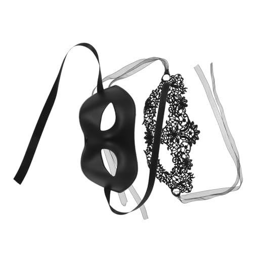 PACKOVE Masquerade Halbgesichts Maske für Schwarze Spitzen Masken mit Konturiertem Sitz Langlebiges Design für Ball Karneval Halloween und Kostümparty PACKOVE Masquerade Halbgesichts Maske für Schwarze Spitzen Masken mit Konturiertem Sitz Langlebiges Design für Ball Karneval Halloween und Kostümparty von PACKOVE