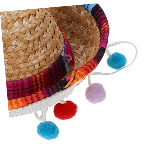 PACKOVE Mini Sombrero Klein Handgefertigt Leicht Angenehm mit Fransen Mexikanischer Karnevalshut für Geburtstagsfeier und Mexikanische Themenparty Zubehör von PACKOVE