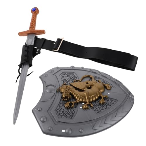 PACKOVE Mittelalterliche Renaissance Cosplay und Schild mit Gürtel Robuste Leichte Ritter Kostüm Accessoires für Wikinger Piraten Auftritte und Halloween von PACKOVE