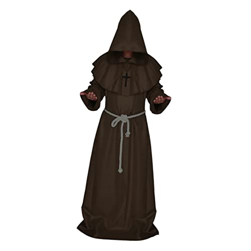 PACKOVE Mönchsgewand Halloween-Kostümumhang Halloween-Priesterrobe Kleider Zaubereruniform von PACKOVE