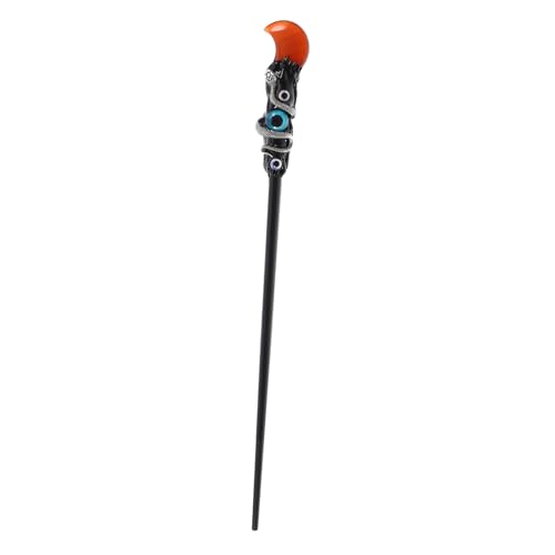 PACKOVE Natürlicher Zauberstab mit Achat Monddesign Leichtes Cosplay Prop für Halloween Partydeko Bühnenauftritte und Kostümzubehör Langlebiges Handwerksstück von PACKOVE