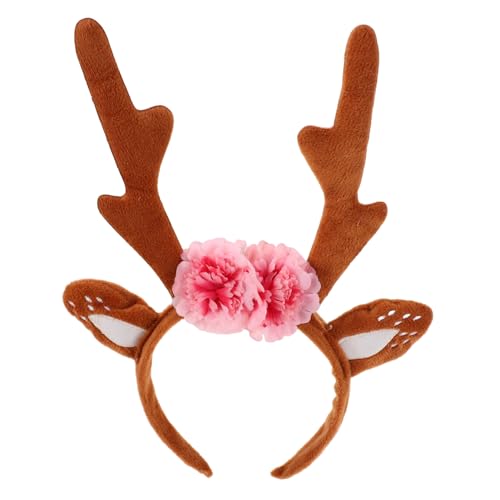 PACKOVE Niedriger Druck Bequemer Geweih-Haarreifen mit Geweih und Ohren Stabiles -headband für Erwachsene und Festliches Tierkostüm für Weihnachten und Halloween-feiern von PACKOVE