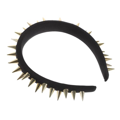 PACKOVE Nietenstirnband für Damen Modisches Punk Design Rutschfestes Haarschmuck für Partys Musikfestivals Goldenen Nieten Vielseitig und Stabil PACKOVE Nietenstirnband für Damen Modisches Punk Design Rutschfestes Haarschmuck für Partys Musikfestivals Goldenen Nieten Vielseitig und Stabil von PACKOVE