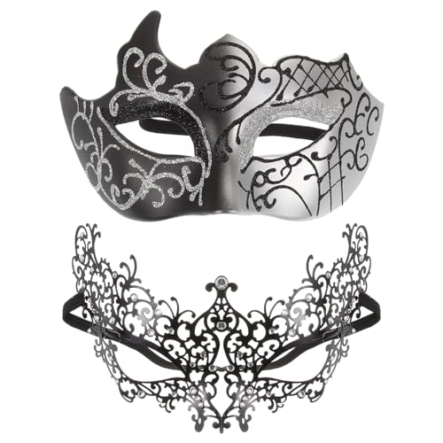 PACKOVE Paar-Maskerade-Maske Karneval-Maske Kostüm-Ball-Maske Maskerade-Party-Maske Damen-Kostümmasken Für Paare von PACKOVE