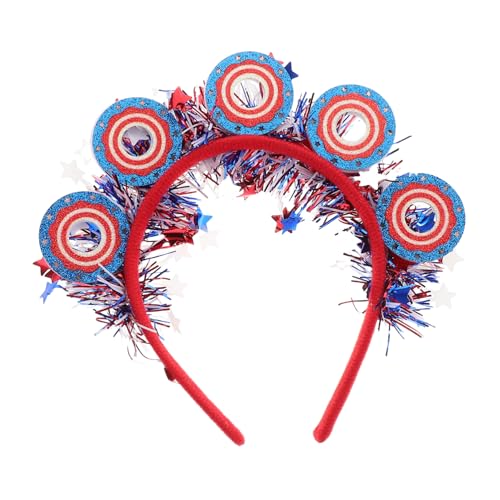 PACKOVE Patriotisches Haarband mit Stern Design und Donut Girlande Komfortabler Langlebiger Kopfschmuck für Unabhängigkeitstag Vielseitiges Accessoire für Feierlichkeiten und Cosplay PACKOVE Patriotisches Haarband mit Stern Design und Donut Girlande Komfortabler Langlebiger Kopfschmuck für Unabhängigkeitstag Vielseitiges Accessoire für Feierlichkeiten und Cosplay von PACKOVE
