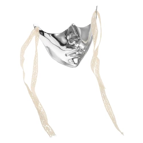 PACKOVE Punkmaske Halbgesicht Mechanische Maske Frauen Unregelmäßige Plastik -gesichtsbehörden Accessoires Für Mardi Gras Nightclub Party Prom Männer Dress Up von PACKOVE
