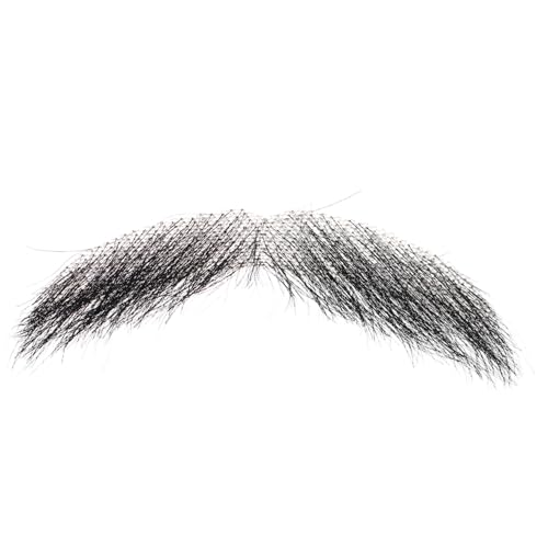 PACKOVE Realistische Fake Schnurrbart Männerkostüm aus Echtem Haar für Party Halloween Cosplay Bühnenauftritte Natürliches Tragegefühl Vielseitig von PACKOVE