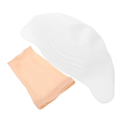 PACKOVE Realistische Weiße Glatze Kappe für Erwachsene Rasurfrei Nahtloses Halloween Kostüm Zubehör Vielseitig für Bühne Cosplay Make up Partys und Aufführungen von PACKOVE