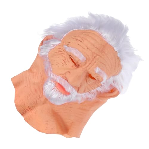 PACKOVE Realistisches Old Man Kostüm Gesichtmaske mit Weißem Haar und Atmungsaktiv Wiederverwendbar für und Cosplay Party Integrierte Perücke Erwachsene PACKOVE Realistisches Old Man Kostüm Gesichtmaske mit Weißem Haar und Atmungsaktiv Wiederverwendbar für und Cosplay Party Integrierte Perücke Erwachsene von PACKOVE