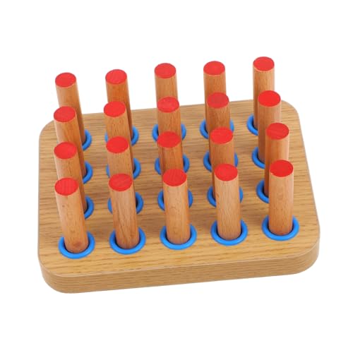 PACKOVE Rehabilitationstraining Fingertrainer Kleines Steckbrett Fingerstärkungsbrett Handgreifer-stärkung Handtrainer Armübungsausrüstung Handtherapiewerkzeuge Holz von PACKOVE