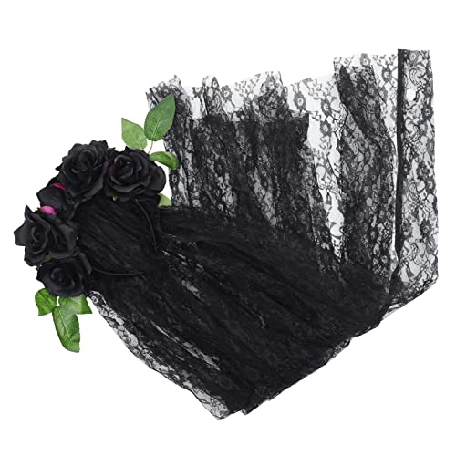 PACKOVE Rosenblumen Haarband mit Schleier für Halloween Dekoratives Kostümzubehör für Damen für Kostümpartys und Maskeraden Festliche und Macht PACKOVE Rosenblumen Haarband mit Schleier für Halloween Dekoratives Kostümzubehör für Damen für Kostümpartys und Maskeraden Festliche und Macht von PACKOVE