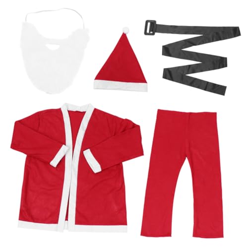 PACKOVE Santa Claus Kostüm Herren Weihnachtsmann Cosplay Outfit Weichem Vliesstoff Festliche Verkleidung für Weihnachten Party und Urlaub und Atmungsaktiv als für Männer von PACKOVE