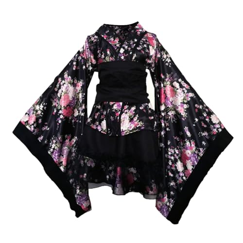 PACKOVE Schwarzes Kleid Damen Japanischer Traditioneller Yukata Geisha-kostü Für Frauen Cosplay-kimono Plus-size-kimono Kimono-kleider Roter Kimono Japanischer Stil Combo-platte Xxl PACKOVE Schwarzes Kleid Damen Japanischer Traditioneller Yukata Geisha-kostü Für Frauen Cosplay-kimono Plus-size-kimono Kimono-kleider Roter Kimono Japanischer Stil Combo-platte Xxl von PACKOVE