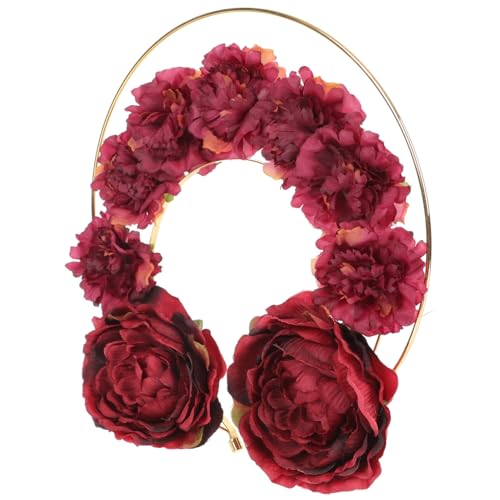 PACKOVE Simuliertes Blumen Haarband für Festival Cosplay Stirnband Accessoire für Feiertagsfeiern und Kostüme und Langlebig Rotes Blumen Haarreifen Crown PACKOVE Simuliertes Blumen Haarband für Festival Cosplay Stirnband Accessoire für Feiertagsfeiern und Kostüme und Langlebig Rotes Blumen Haarreifen Crown von PACKOVE