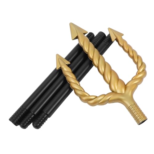 PACKOVE Spiralförmiger Kostüm Requisite Schwarzer Stab Teufel Cosplay für Halloween Meeresgott Party Dekoration Vielseitiges Cosplay Party Zubehör von PACKOVE