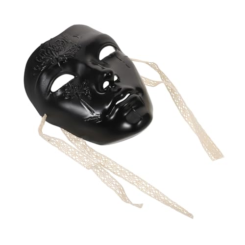PACKOVE Steampunk Vollgesichtsmaske Herren Punk Cyborg Schwarz für Karneval Halloween Cosplay Party Vintage Mechanisch Detailreich Handgefertigt von PACKOVE