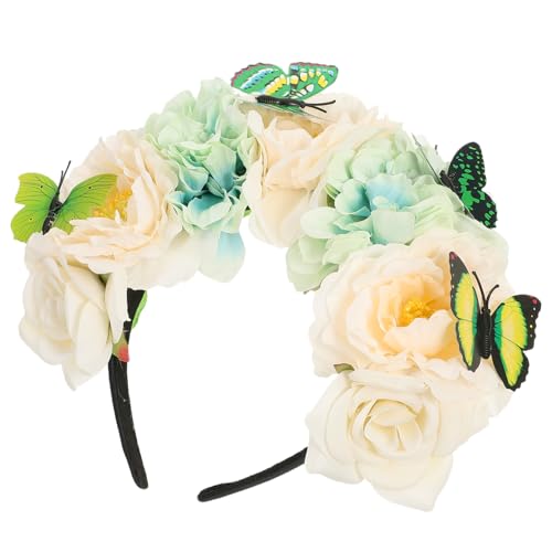 PACKOVE Stirnband Aus Künstlichen Blumen Haarzubehör Für Schmetterling Stirnbänder Fee Kostüm Party Cosplay-stirnband Floraler Kopfschmuck Blumenkopfschmuck Stoff PACKOVE Stirnband Aus Künstlichen Blumen Haarzubehör Für Schmetterling Stirnbänder Fee Kostüm Party Cosplay-stirnband Floraler Kopfschmuck Blumenkopfschmuck Stoff von PACKOVE
