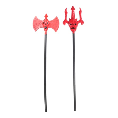 PACKOVE Teiliges Halloween Dämonen Doppelaxt und aus Robustem Kunststoff Realistische Requisiten für Sicher und Detailreich für Kostüm und Cosplay Partys von PACKOVE