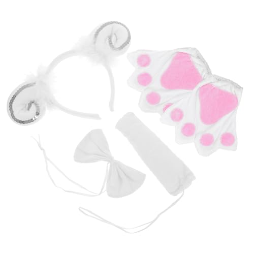 PACKOVE Tierkostüm mit Schafsohren Haarreif Handschuhen Fliege für Halloween und Kindergeburtstage Rutschfest Kostümdekoration PACKOVE Tierkostüm mit Schafsohren Haarreif Handschuhen Fliege für Halloween und Kindergeburtstage Rutschfest Kostümdekoration von PACKOVE