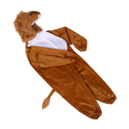 PACKOVE Tierkostüme für Löwenkostüm für -Kostüm Tierkostüm für Löwen-Outfit Halloween-Löwenkostüm Cartoon -Outfit Tierkostüm für Mädchen Polyester Gelb von PACKOVE