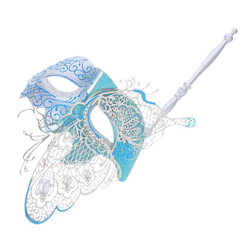 PACKOVE Venetian Metall Schmetterling Masquerade Maske mit Stab Stilvolle Damen Party Maske für Mardi Gras Karneval Halloween Prom Ball und Abendveranstaltungen von PACKOVE