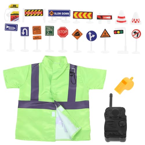 PACKOVE Verkehrspolizei Kostüm Set für Realistisches Verkehrszeichen Licht Requisite Sicherer für Bühnenauftritte Rollenspiel und Karriereerfahrung im Kindergarten von PACKOVE