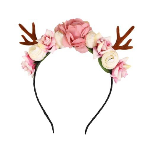 PACKOVE Weihnachts Haarreif mit Realistischen Rentiergeweihen und Blumen Elastisches Kopfband für Schule Kostüm Karneval und Festliche Anlässe Langlebig und Einheitsgroß PACKOVE Weihnachts Haarreif mit Realistischen Rentiergeweihen und Blumen Elastisches Kopfband für Schule Kostüm Karneval und Festliche Anlässe Langlebig und Einheitsgroß von PACKOVE