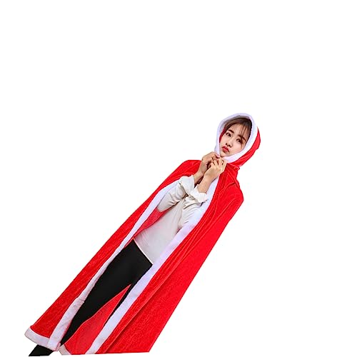 PACKOVE Kostüme Für Erwachsene Kapuzenumhang Cosplay-Umhang Frauen Weihnachtsmantel Kinderkleidung Kleider rot Damenroben von PACKOVE