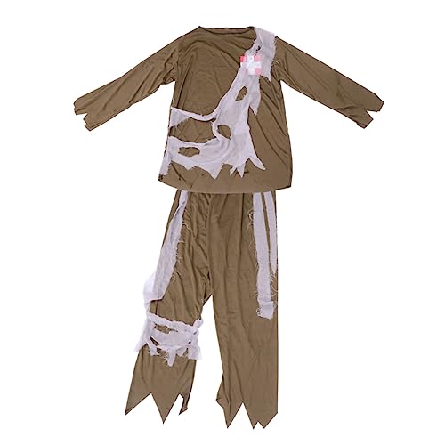 PACKOVE Zombie Halloween Kostüm Erwachsene Gruseliges Zombie Cosplay Outfit Bühnenkostüm Robuster Unisex für Party und Aufführung von PACKOVE