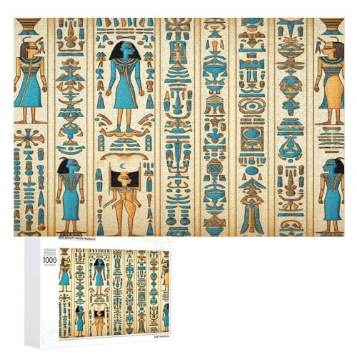 1000-teiliges Puzzle Für Erwachsene, Ägypten Pharaonen -Puzzle, Dekompressionsspiel, Spielzeugpuzzles, Geburtstagsgeschenke （75×50cm） von PACUM