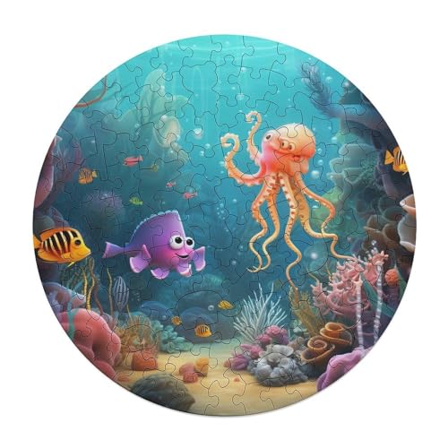 Die Unterwasserwelt Holzpuzzle 120 Teile, Knobelspiele Für Erwachsene, Teenager, Puzzles Unmögliche - Kinder Puzzle Zimmer Deko （29×29cm） von PACUM