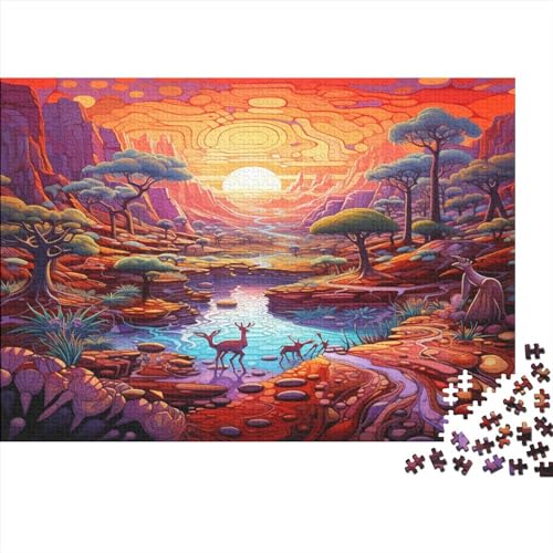 Fantasy Forest Puzzles Für Erwachsene 1000 Stück Schwierig Schwer Art Puzzlespiel Herausforderndes Spiel Präzise Verzahnung Lernspiel Herausforderung Spielzeug 1000pcs (75x50cm) von PACUM