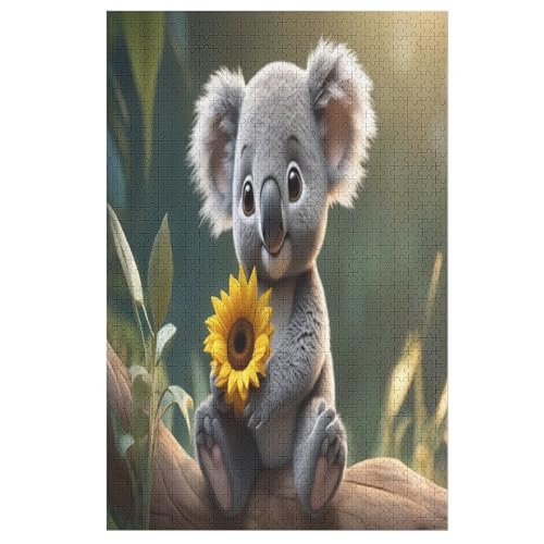 Koala Puzzle Für Erwachsene,1000-teiliges Puzzle,Puzzle Für Erwachsene Und Kinder,Holzpuzzle,Lernspielzeug, （78×53cm） von PACUM