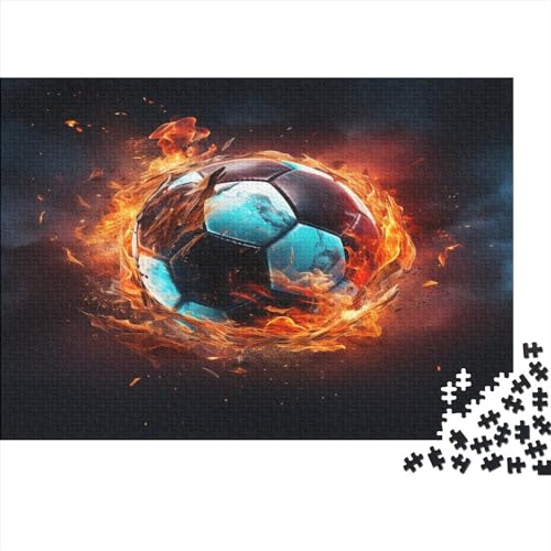 Künstlerischer Fußball Puzzles Für Erwachsene 500 Stück Schwierig Schwer Leidenschaft Puzzlespiel Herausforderndes Spiel Präzise Verzahnung Lernspiel Herausforderung Spielzeug 500pcs (52x38cm) von PACUM