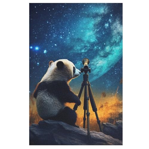 Panda 1000 Teile Premium-Puzzles Für Erwachsene Kinder- Holzpuzzles Spaß Und Lernspiele - Perfekte Puzzle-Geschenke （78×53cm） von PACUM