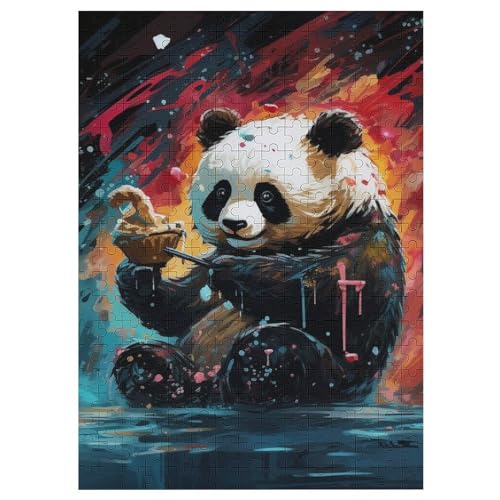 Panda Puzzles 300 Teile Erwachsener Kniffel Spaß Für Die Ganze Familie - 300 Puzzleteilige Motive, Holzpuzzle Kinder Erwachsene, Impossible Puzzle Schwer （42×30cm） von PACUM