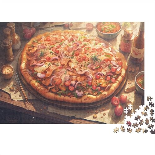 Pizza Druck Puzzles Für Erwachsene 1000 Stück Schwierig Schwer Lebensmittel Puzzlespiel Herausforderndes Spiel Präzise Verzahnung Lernspiel Herausforderung Spielzeug 1000pcs (75x50cm) von PACUM